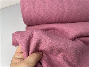 Quiltet jersey - varm rosa lækker bomuldsquilt